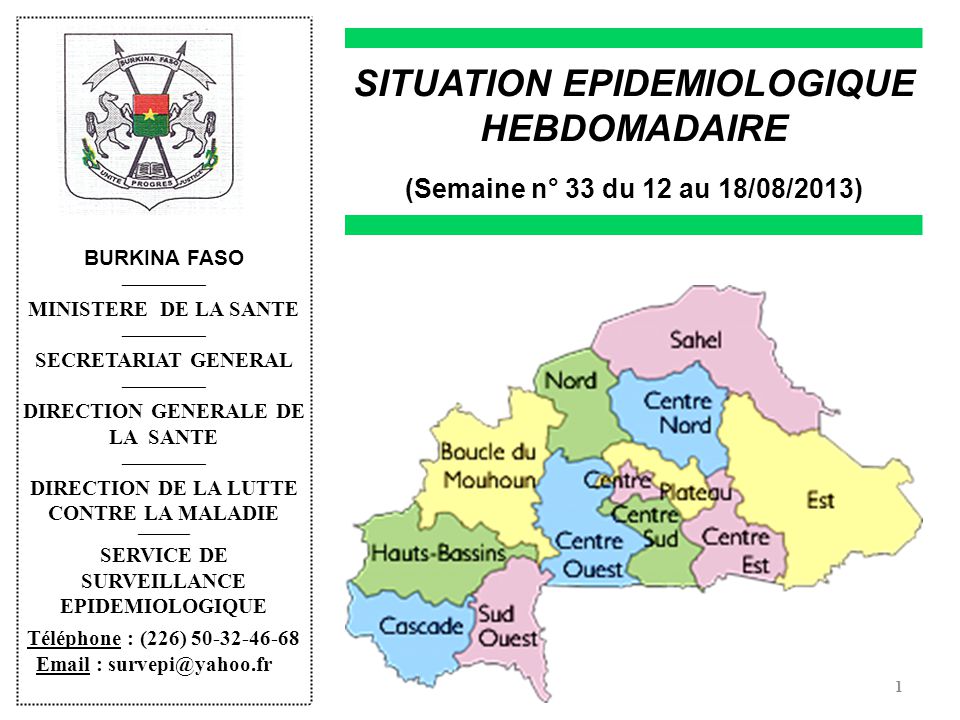 SITUATION EPIDEMIOLOGIQUE HEBDOMADAIRE ppt télécharger